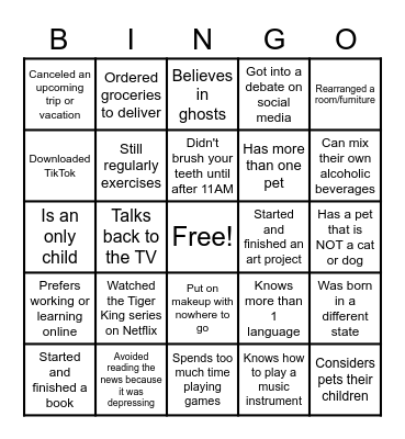 Find Someone Who... Bingo Card