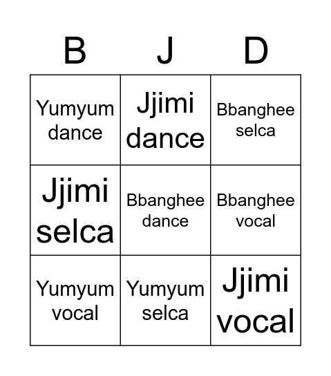 Bluedot posts Bingo Card