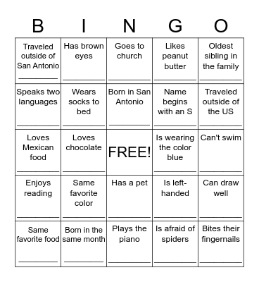 Bingo Card