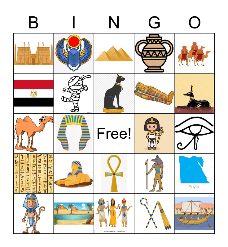 Ancient Egypt Bingo Card