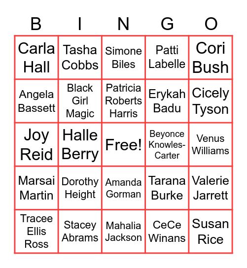 Black Girl Magic Bingo #2 Bingo Card