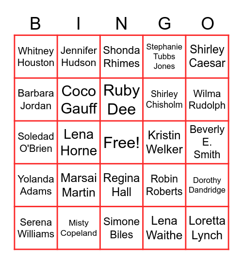 Black Girl Magic Bingo #4 Bingo Card