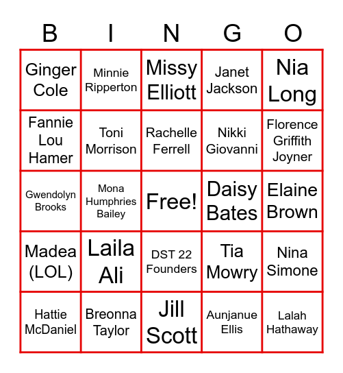 Black Girl Magic Bingo #5 Bingo Card
