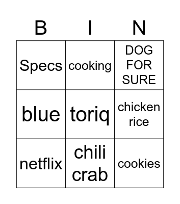 HELLO E341 Bingo Card