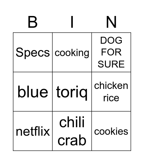 HELLO E341 Bingo Card