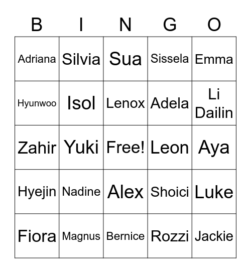 Timber salt Bingo Card