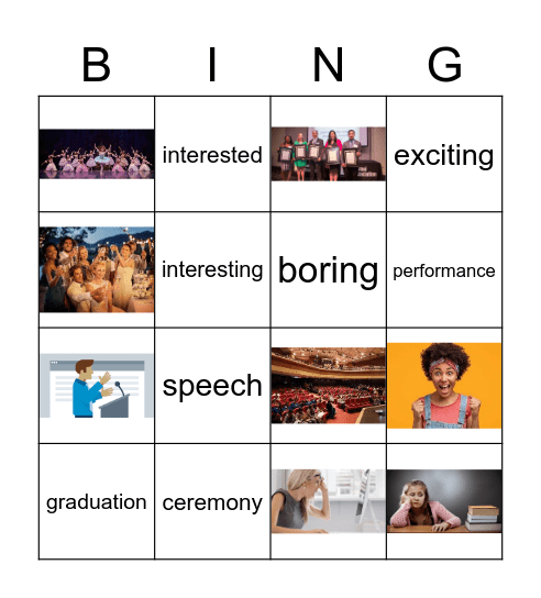 Graduation Bingo Card