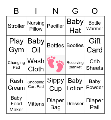 BABY SHOWER Bingo Card