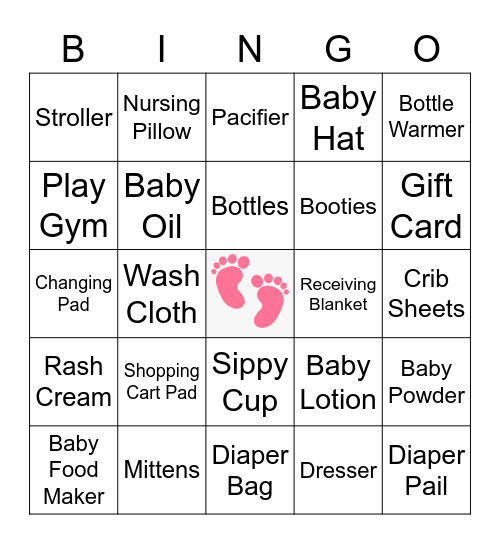 BABY SHOWER Bingo Card