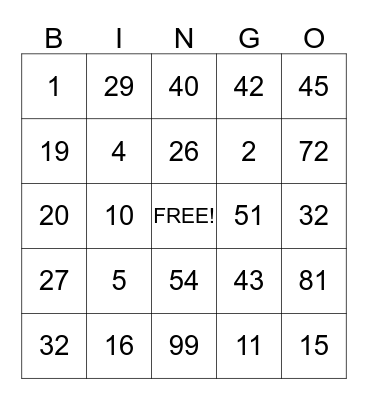Happy Birthday Amia Bingo Card