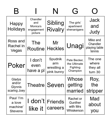 B·I·N·G·O Bingo Card