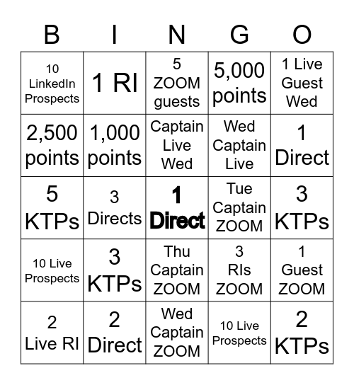 TNG Bingo #1 Bingo Card