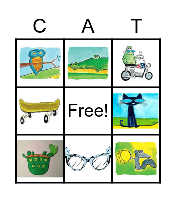 Pete the Cat Bingo Card