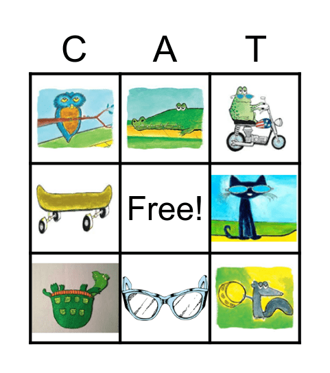 Pete The Cat Bingo Card