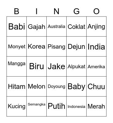 Enyhjay Bingo Card