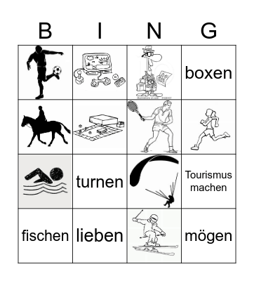 Les loisirs Bingo Card