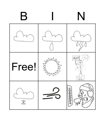 French Weather Bingo Card