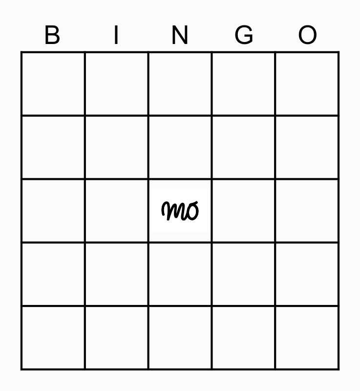 MELHOR DOP Bingo Card