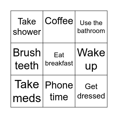 Monday Bingo Card
