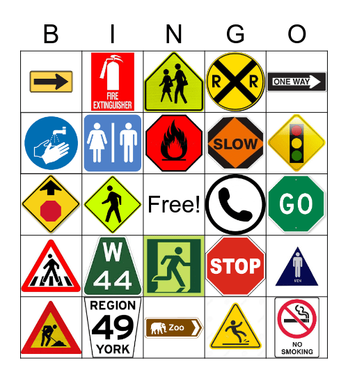 Signs Bingo Card