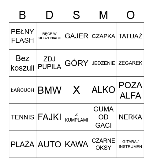 Bolec Bingo Card