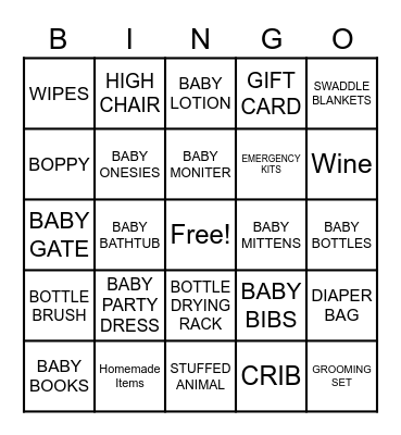 BABY LOR BINGO Card