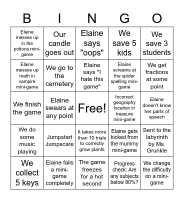Sunday School BINGO 5/16 Bingo Card