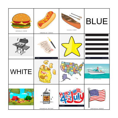 Independence Day Bingo Card