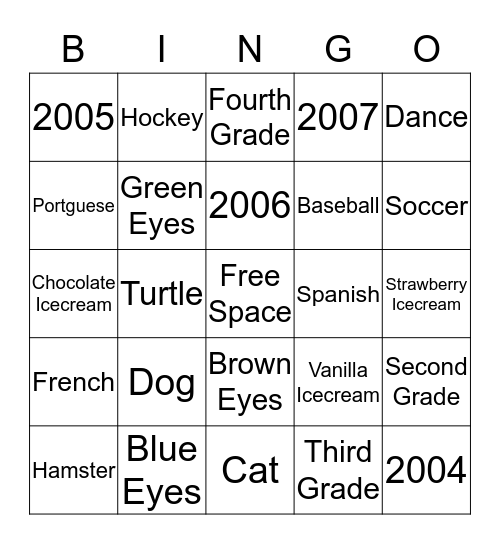 Mentor Program!! Bingo Card