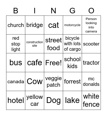 Geo Guesser Bingo Card