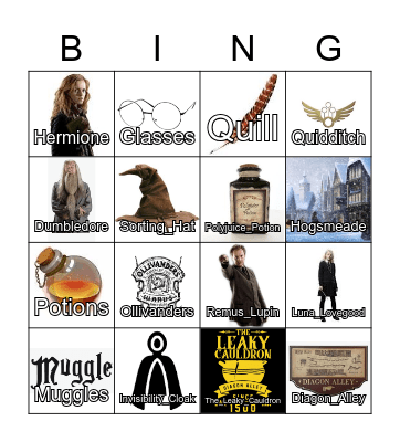 Harry Potter 2021 Bingo Card