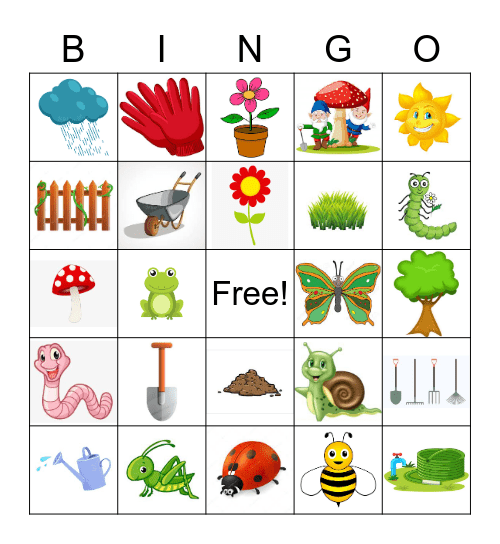 Garden Bingo Card