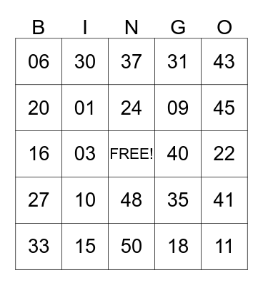 Chloe's Birthday! Bingo Card