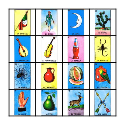 Loteria Bingo Card