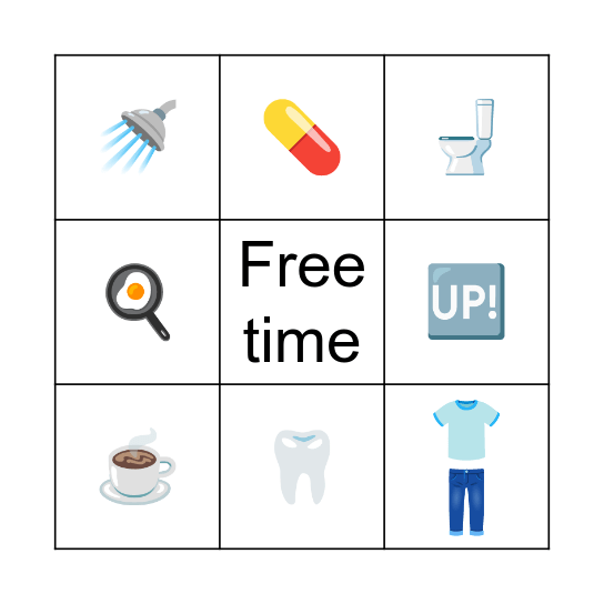 tomorrow Bingo Card