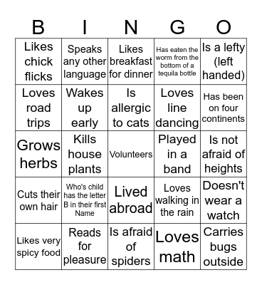 Bingo Card