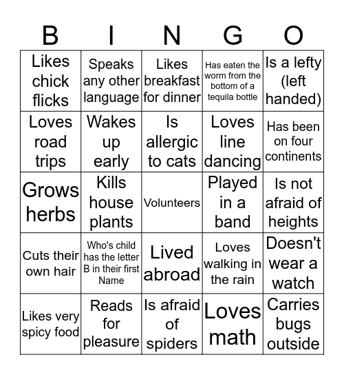 Bingo Card