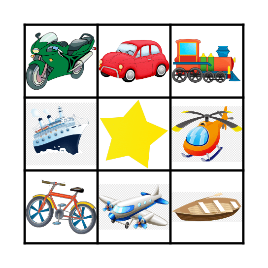 TRANSPORT Bingo Card