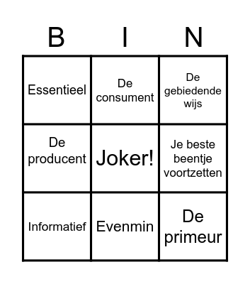 Bingo Card