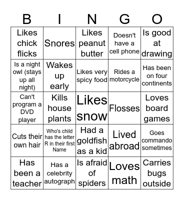 Bingo Card