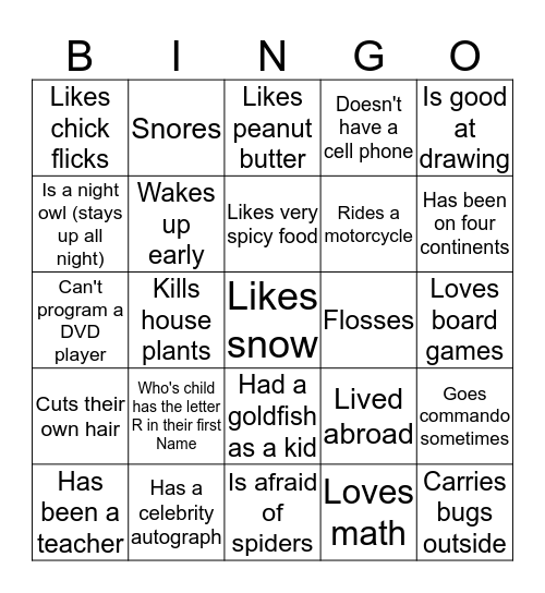 Bingo Card