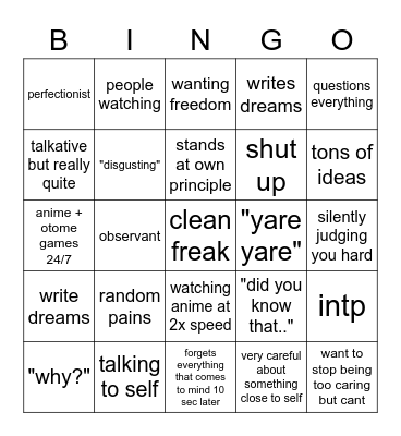 do you kin me? Bingo Card