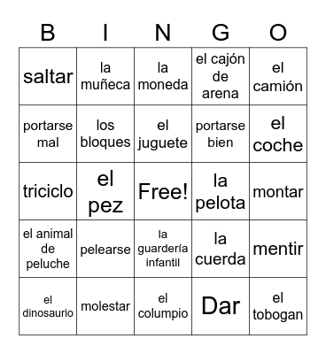Ninez Bingo Card