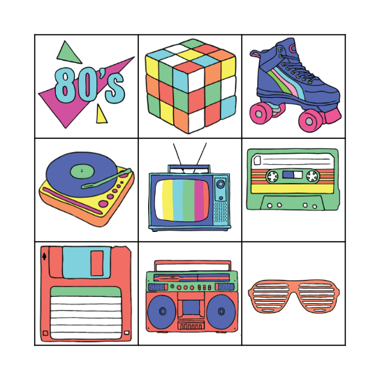 80s Bingo Card