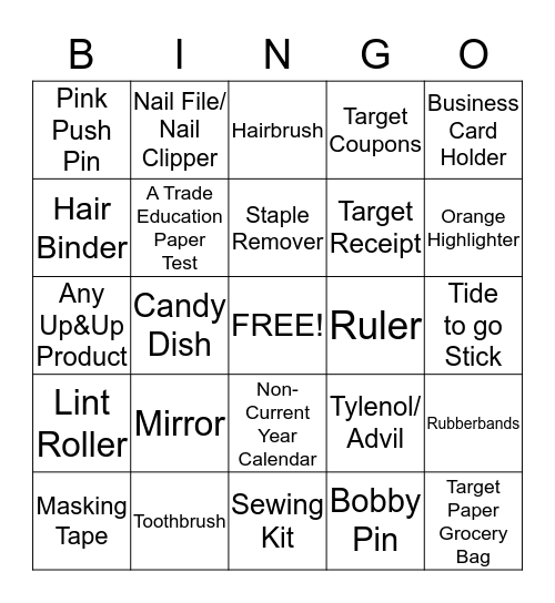 GTB Spring Cleaning Bingo! Bingo Card