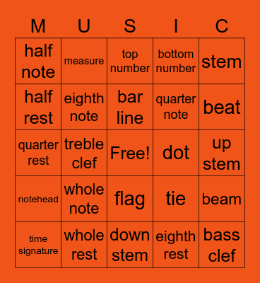 Unit 1 & 2 Bingo Card