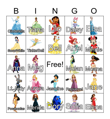 Disney Bingo Card