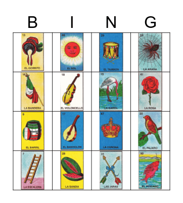 DIY Loteria Bingo Card