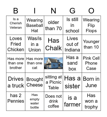 Terrell - Delk Family Reunion Bingo Card