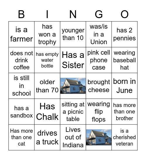 Terrell-Delk Family Reunion Bingo Card